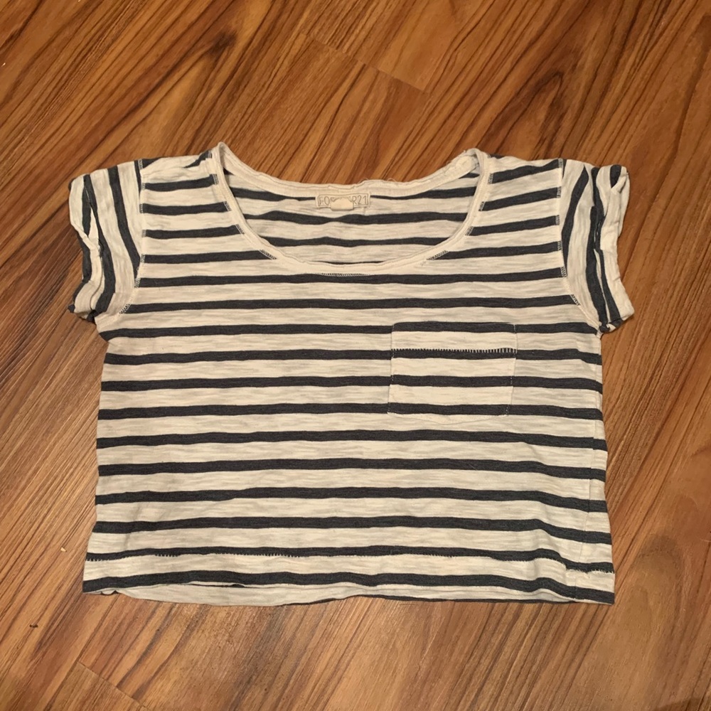 Forever 21 striped crop top